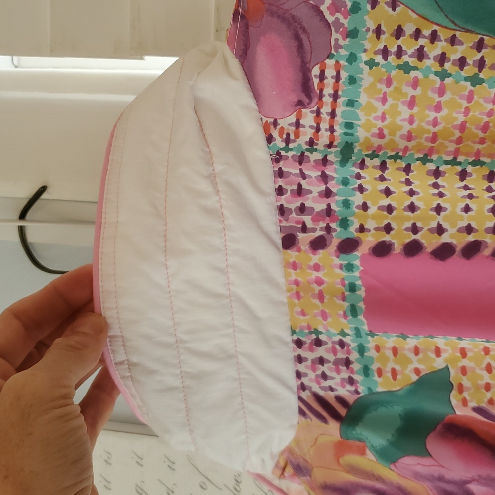 Colorful 80's-90's Patchwork Design Windbreaker Jacket - Picture 6 of 9